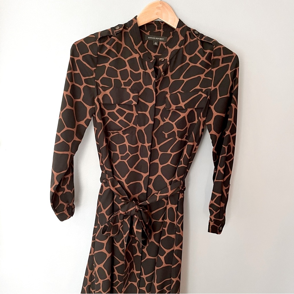 Banana Republic Soft Utility Maxi Dress - Giraffe Print